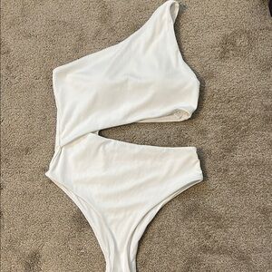 White One-Shoulder Swimsuit